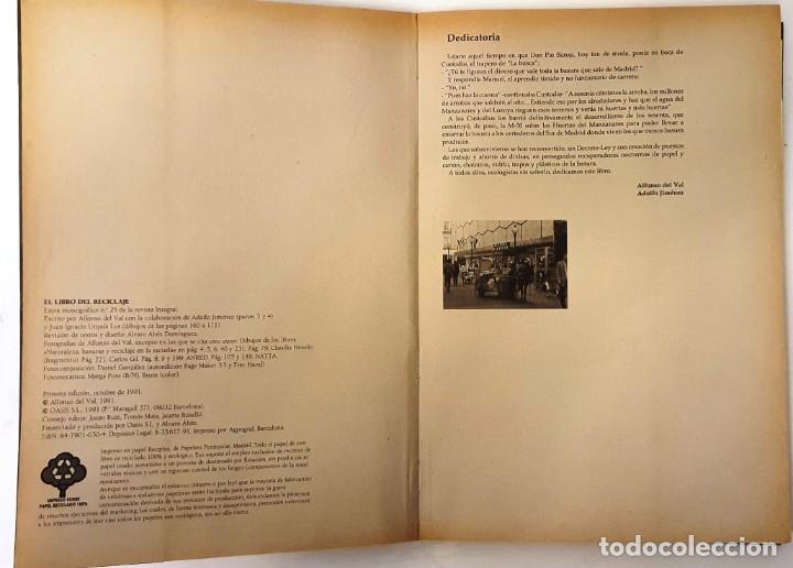 Libros de segunda mano: EL LIBRO DEL RECICLAJE. ALFONSO DEL VAL.1991. - Foto 2