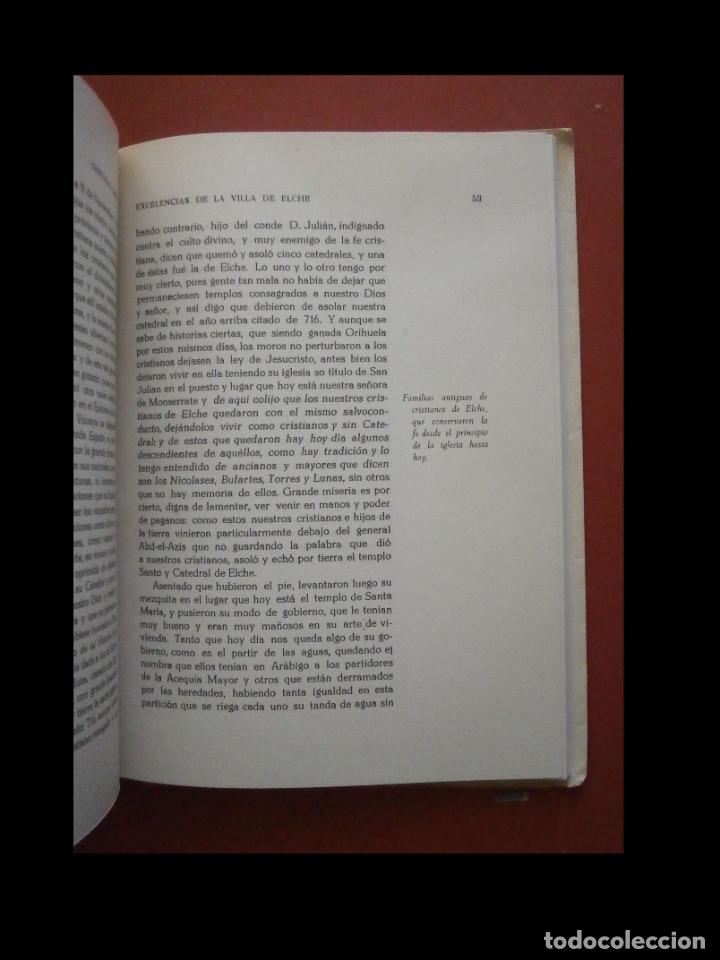 Libros de segunda mano: Excelencias de la villa de Elche. Cristobal Sanz - Foto 3