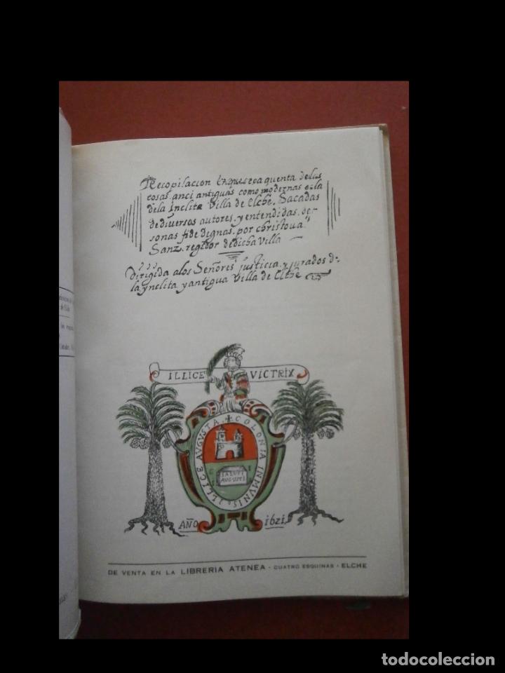 Libros de segunda mano: Excelencias de la villa de Elche. Cristobal Sanz - Foto 5