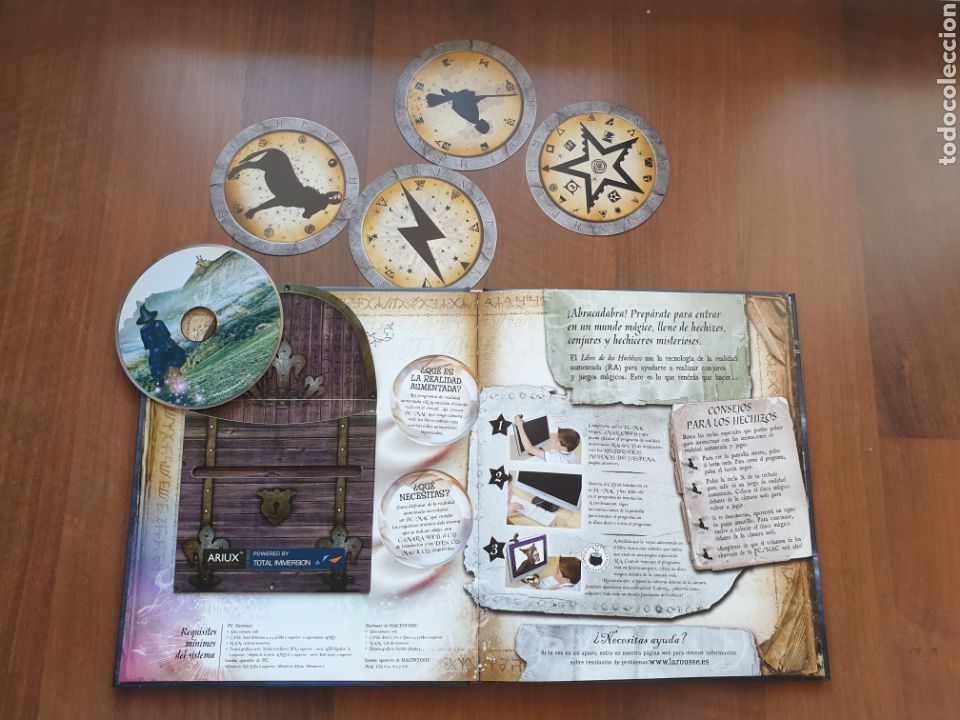 Libros de segunda mano: El libro de los hechizos. Larousse. Con CD de realidad aumentada - Foto 2