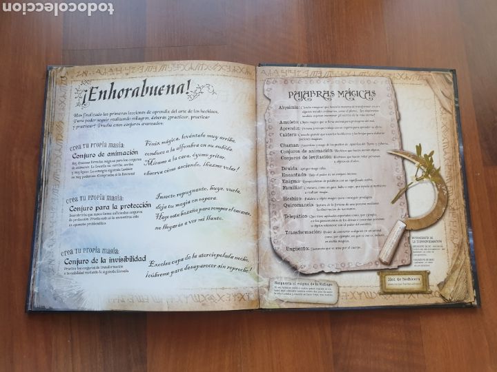 Libros de segunda mano: El libro de los hechizos. Larousse. Con CD de realidad aumentada - Foto 3