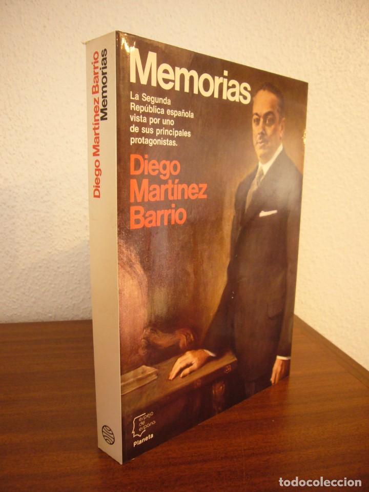 Libros de segunda mano: DIEGO MARTÍNEZ BARRIO: MEMORIAS (PLANETA, 1983) EXCELENTE ESTADO - Foto 2 - 303279643