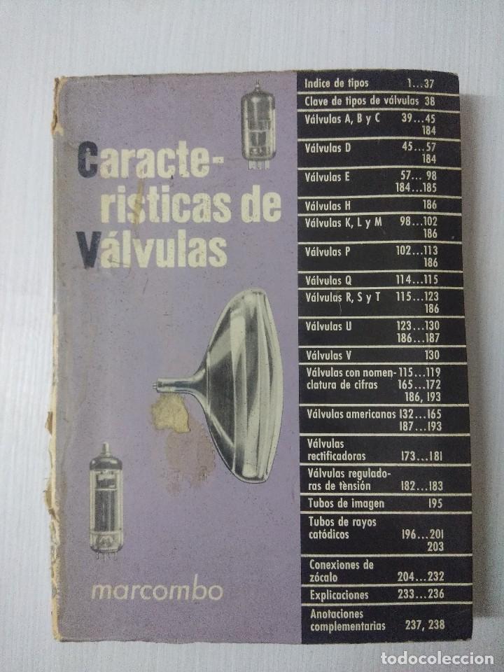 Libros de segunda mano: CARACTERISTICAS DE VALVULAS/MARCOMBO. - Foto 1