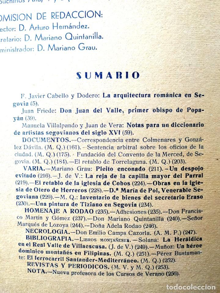 Libros de segunda mano: ESTUDIOS SEGOVIANOS - 1952-I, N&Uacute;M. 10 - Foto 2