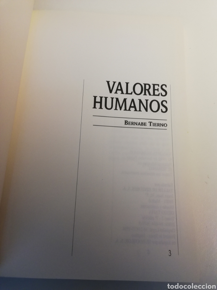 Libros de segunda mano: VALORES HUMANOS. SEGUNDO VOLUMEN (BERNAB&Eacute; TIERNO) - Foto 2