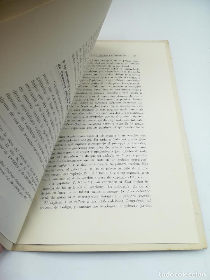 Libros de segunda mano: ACERCA DEL PROYECTO DE CODIGO DE COMERCIO NORTEAMERICANO. JOSE PUIG BRUTAU. OVIEDO - Foto 3