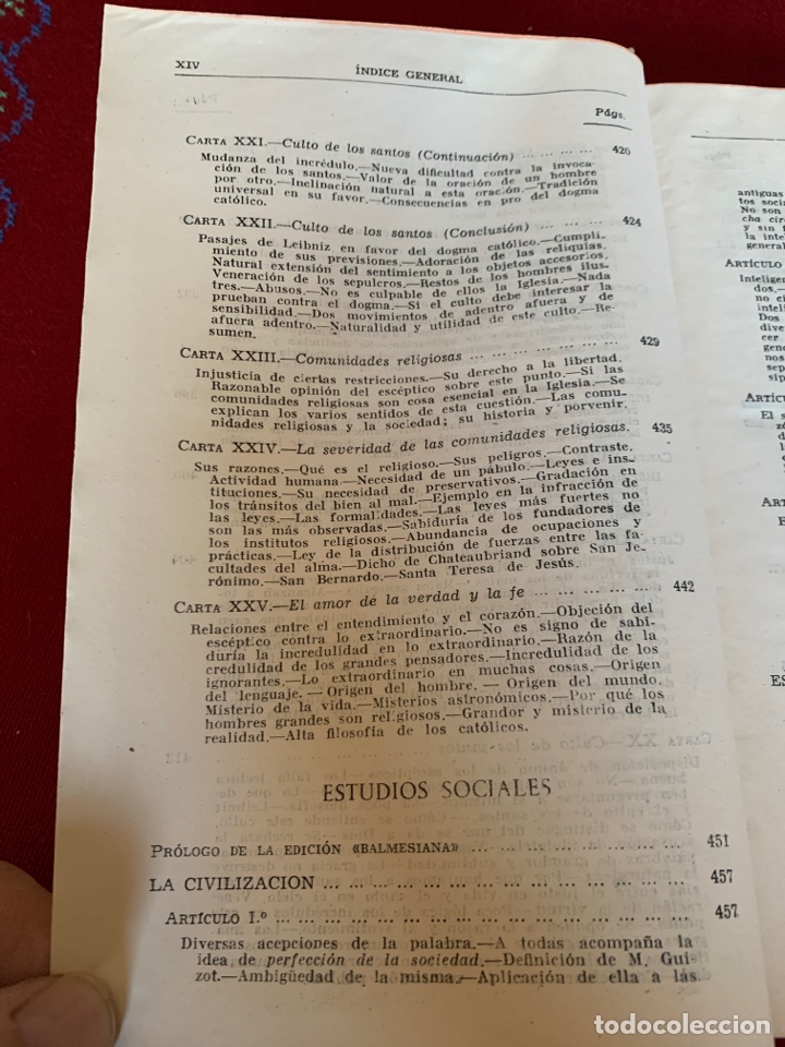Libros de segunda mano: Obras completas Jaime Balmes. Tomo V. - Foto 11