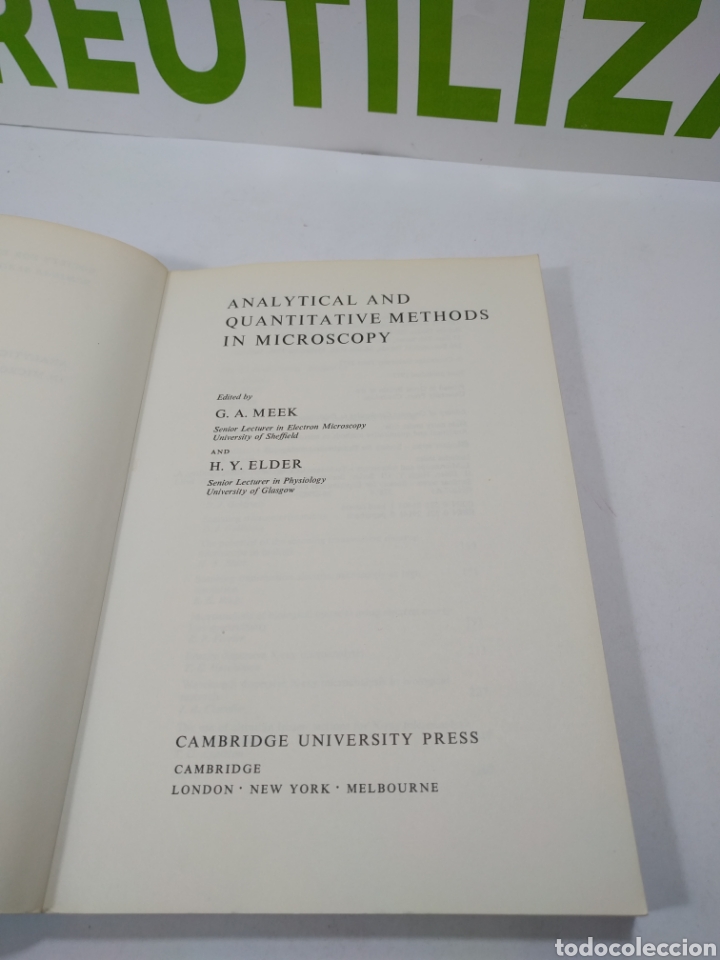 Libros de segunda mano: Analytical and Quantitative methods un microscopy. Cambridge University Press - Foto 2