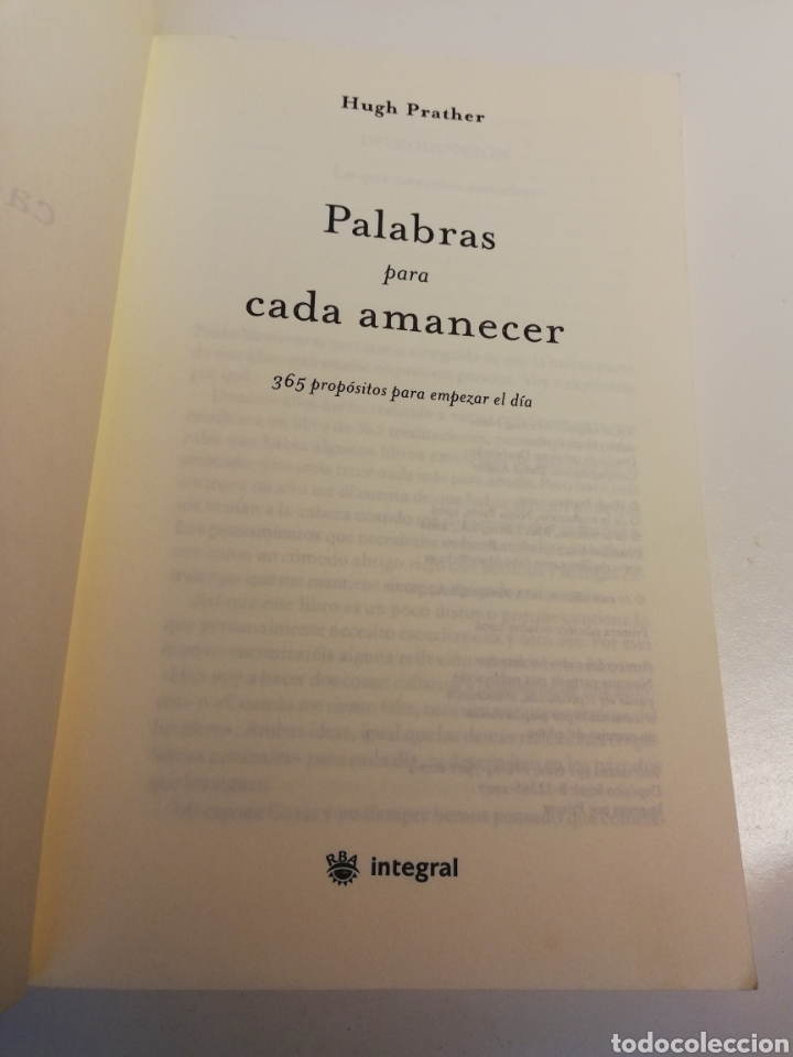 Libros de segunda mano: PALABRAS PARA CADA AMANECER (HUGH PRATHER) - Foto 2