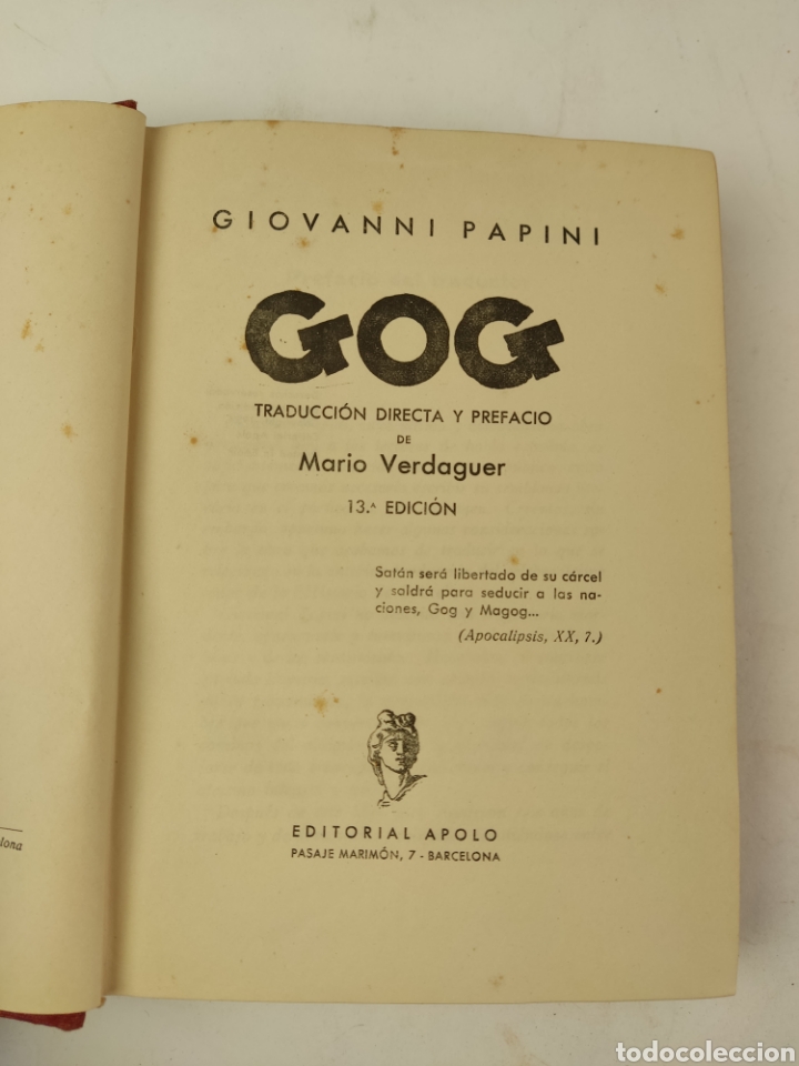Libros de segunda mano: L-2144 GOG. GIOVANNI PAPINI - Foto 3