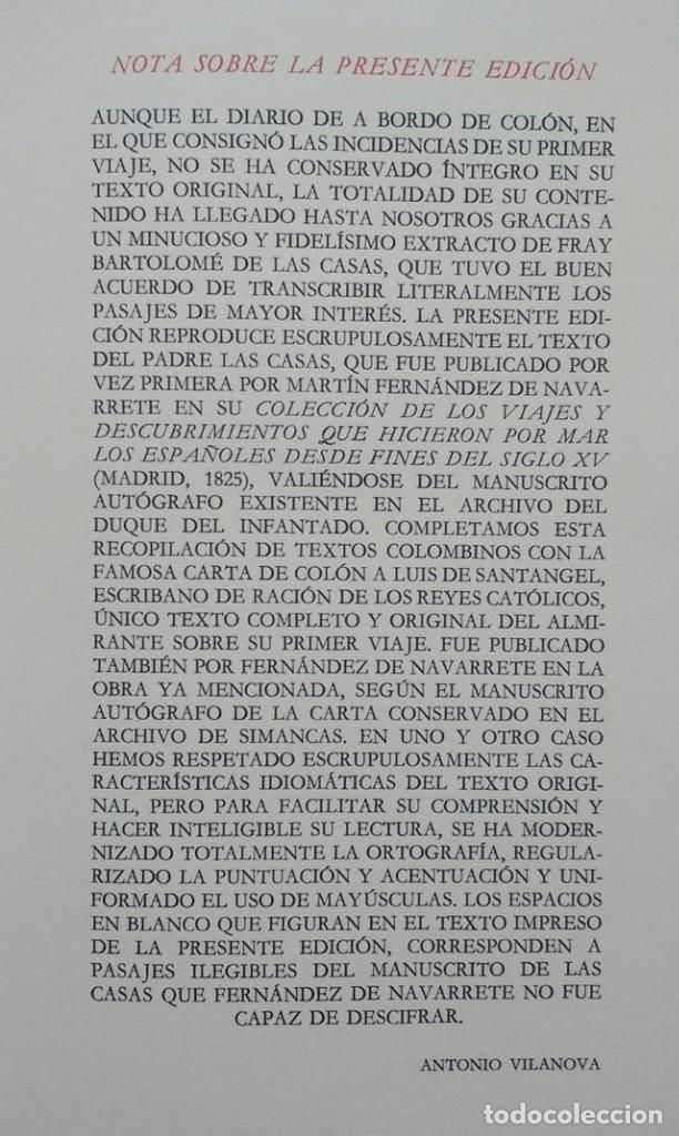 Libros de segunda mano: DIARIO DEL PRIMER VIAJE DE COLON - 1965 - Foto 2