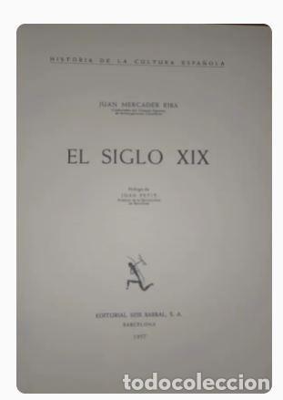 Libros de segunda mano: EL SIGLO XIX - Juan Mercader Riba - Foto 1