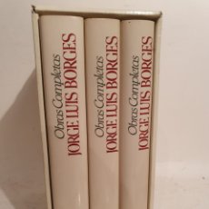 Libri di seconda mano: JORGE LUIS BORGES. OBRAS COMPLETAS. EMECE 1989. 3 VOLUMENES.. Lote 304140403