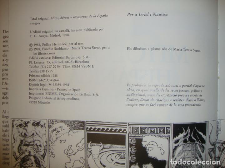 Libros de segunda mano: MITOLOGIA HISPÀNICA. HEROIS I MONSTRES - POLLUX HERNÚÑEZ, DEUSEBIO SANBLANCO (IL.LUST.) - BARCANOVA - Foto 6 - 304202183