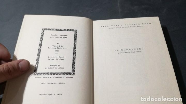 Libros de segunda mano: EL ROMANCERO / CLASICOS EBRO, ZARAGOZA / / A&Ntilde;13 - Foto 5