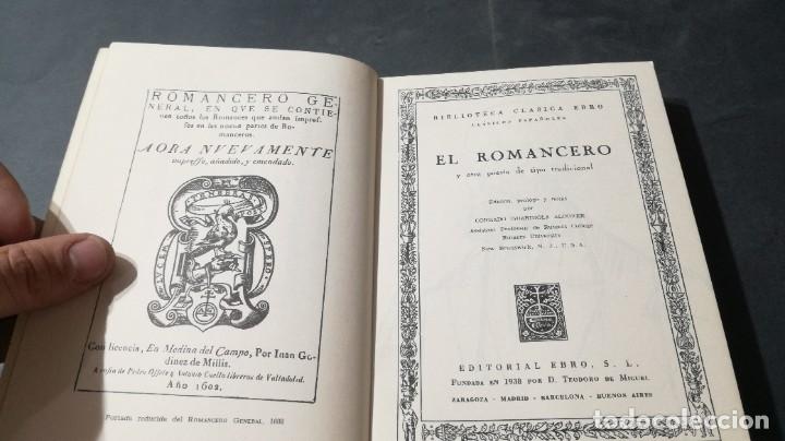 Libros de segunda mano: EL ROMANCERO / CLASICOS EBRO, ZARAGOZA / / A&Ntilde;13 - Foto 6