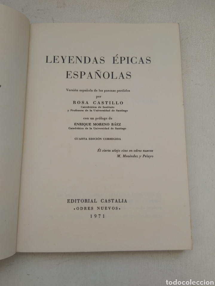 Libros de segunda mano: LEYENDAS &Eacute;PICAS ESPA&Ntilde;OLAS/ANONIMO - Foto 2