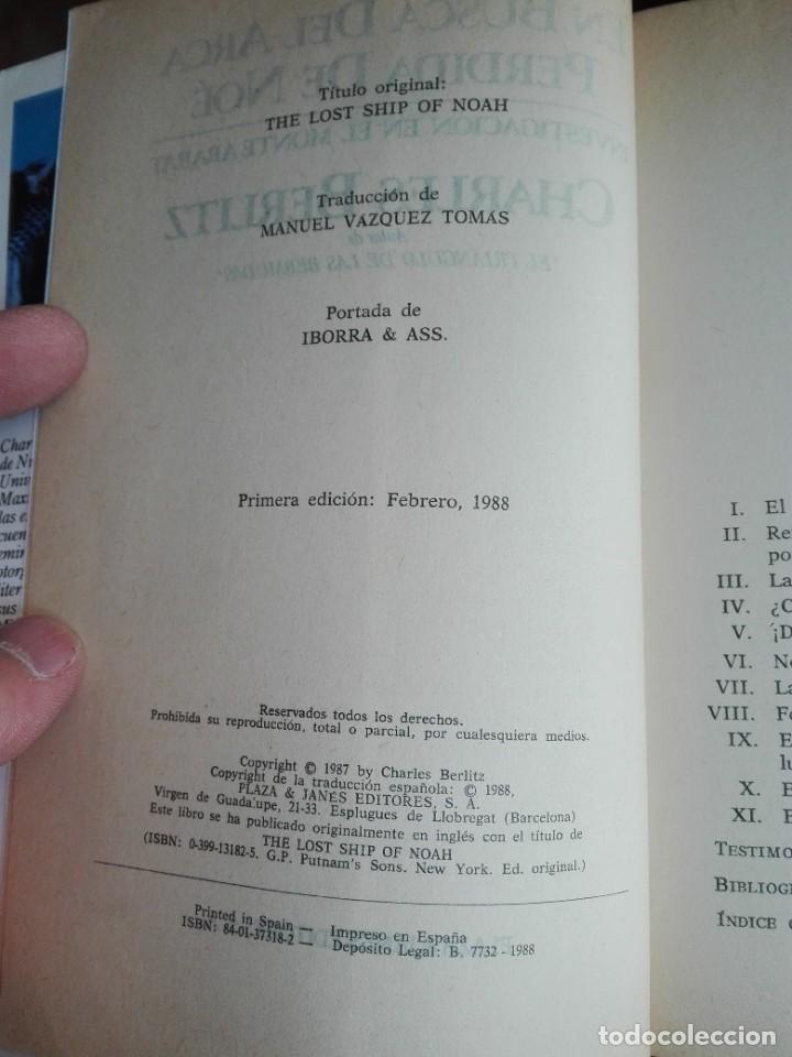 Libros de segunda mano: En busca del arca perdida de No&eacute; Charles Berlitz autor de El Tri&aacute;ngulo de las Bermudas - Foto 3