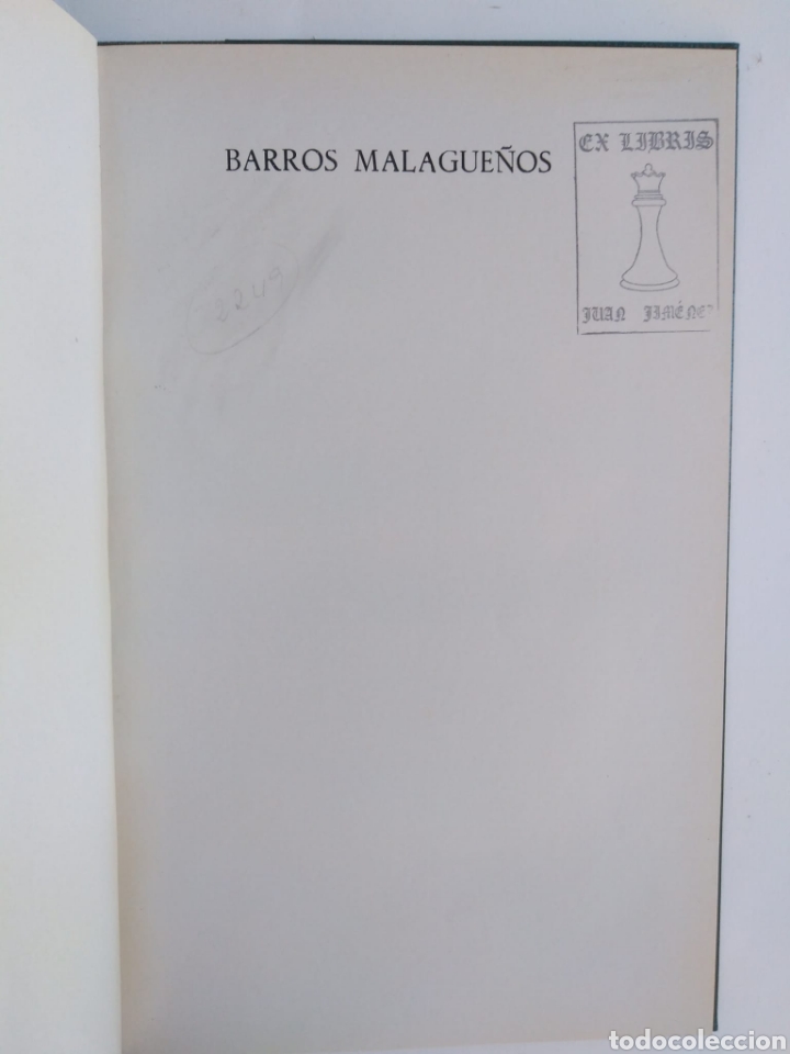 Libros de segunda mano: Barros malague&ntilde;os / Baltasar Pe&ntilde;a Hinojosa - Foto 4