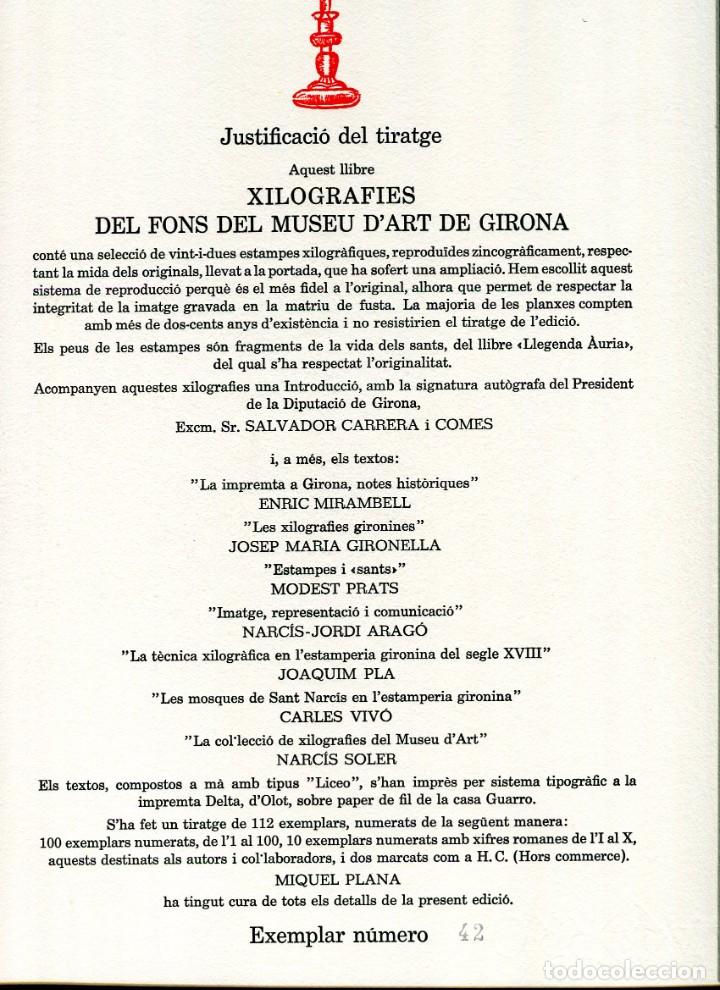Libros de segunda mano: LIBRO XILOGRAFIES DEL FONS DEL MUSEU D`ART DE GIRONA. 1986 - Foto 3