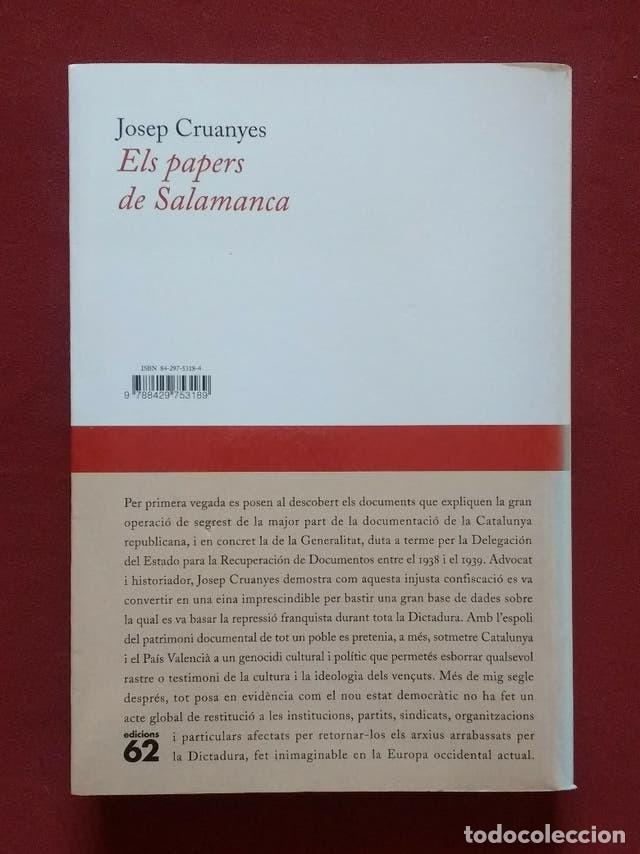Libros de segunda mano: ELS PAPERS DE SALAMANCA. - Foto 2
