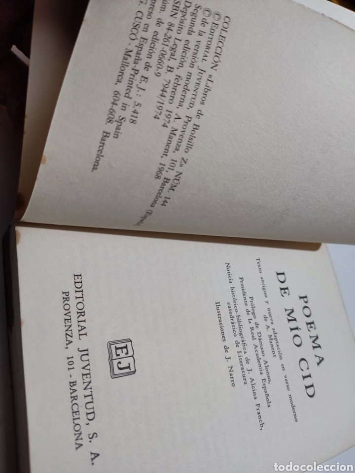 Libros de segunda mano: Libro poema de Mio Cid - Foto 3