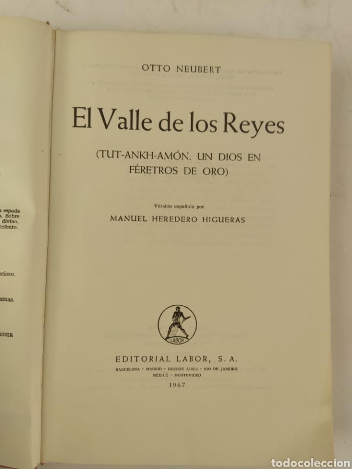 Libros de segunda mano: L-6108 EL VALLE DE LOS REYES, OTTO NEUBERT. 1967 - Foto 3