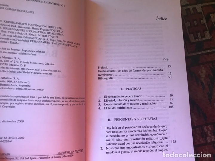 Libros de segunda mano: Antolog&iacute;a b&aacute;sica. Krishnamurti. Edaf - Foto 4