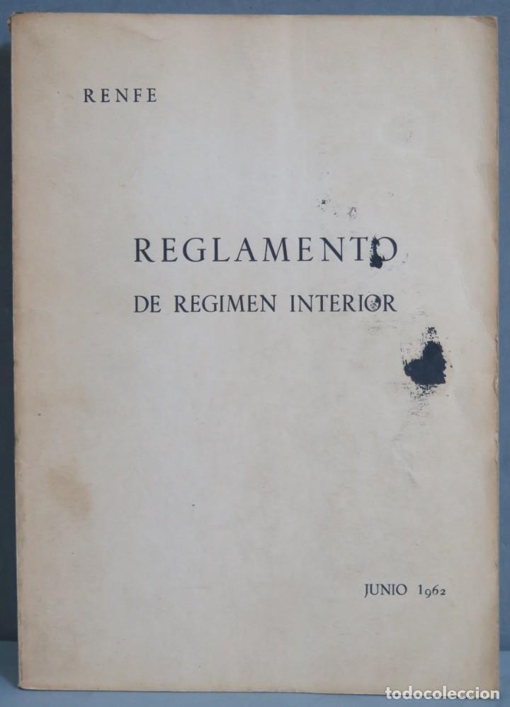 Libros de segunda mano: Reglamento de Regimen Interior RENFE. 1962 - Foto 1