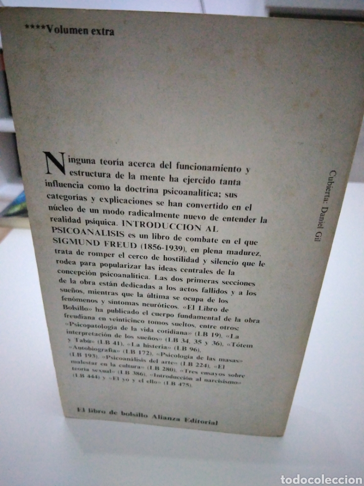 Libros de segunda mano: Sim&oacute;n Freud introducci&oacute;n al psicoan&aacute;lisis volumen extra Alianza Editorial libro de bolsillo - Foto 2