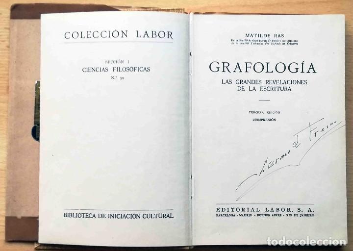 Libros de segunda mano: Grafolog&iacute;a. Cuarta edici&oacute;n. Matilde Ras. Colecci&oacute;n Labor. - Foto 2