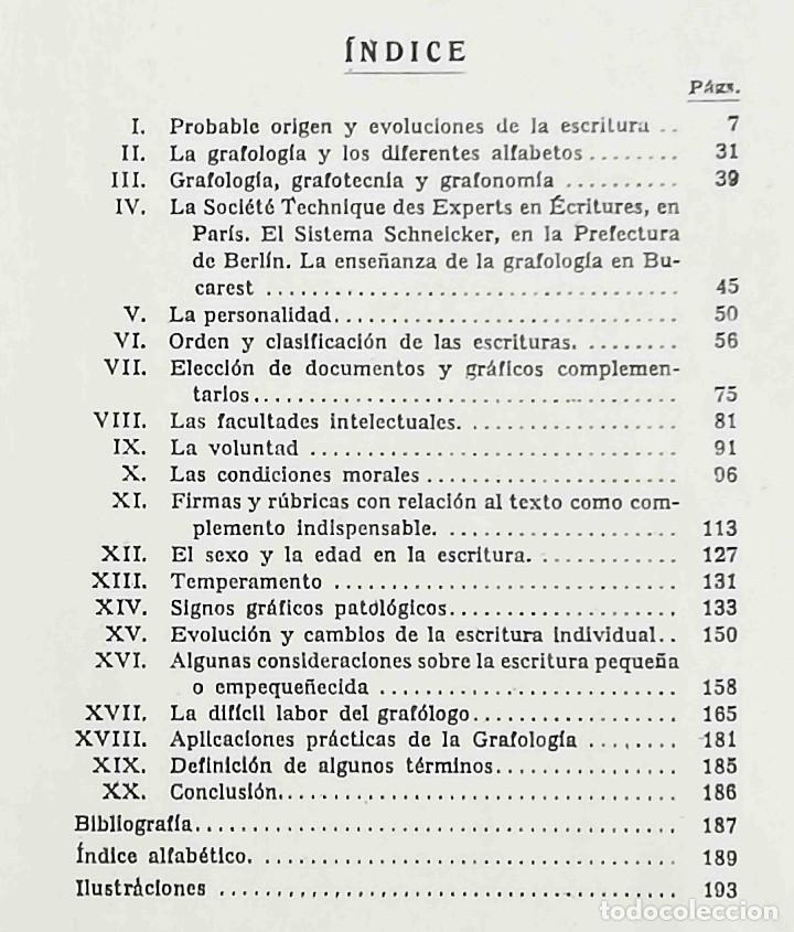 Libros de segunda mano: Grafolog&iacute;a. Cuarta edici&oacute;n. Matilde Ras. Colecci&oacute;n Labor. - Foto 3
