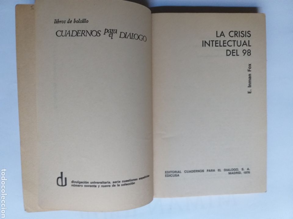 Libros de segunda mano: La crisis intelectual del 98 E. Inman Fox . . - Foto 7