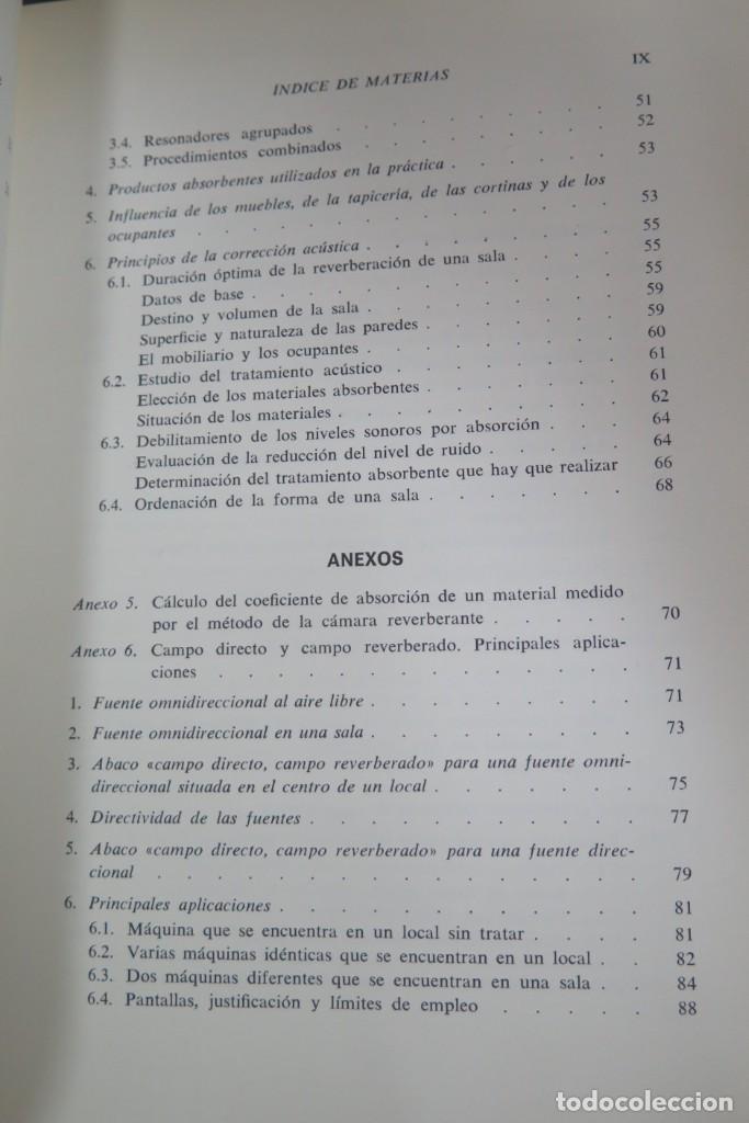Libros de segunda mano: ACUSTICA DE LOS EDIFICIOS. MATHIAS MEISSER - Foto 4