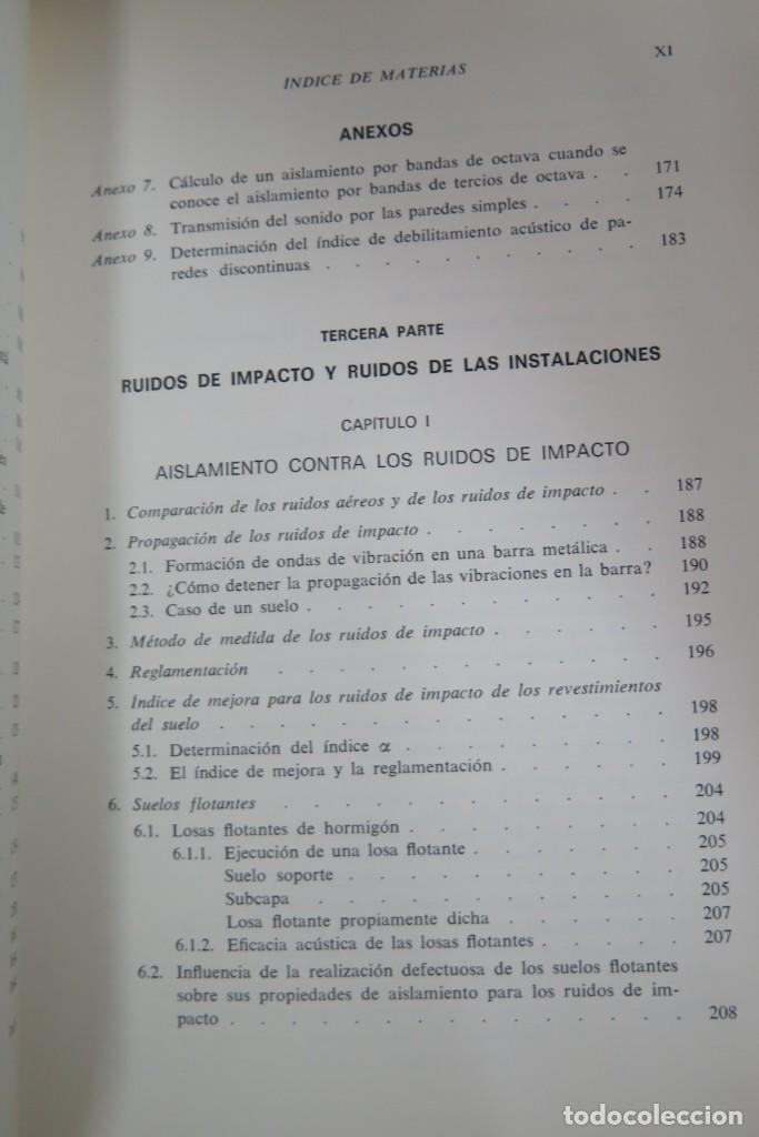 Libros de segunda mano: ACUSTICA DE LOS EDIFICIOS. MATHIAS MEISSER - Foto 6