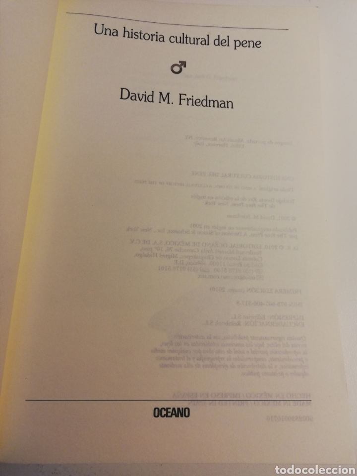 Libros de segunda mano: UNA HISTORIA CULTURAL DEL PENE (DAVID M. FRIEDMAN) - Foto 2