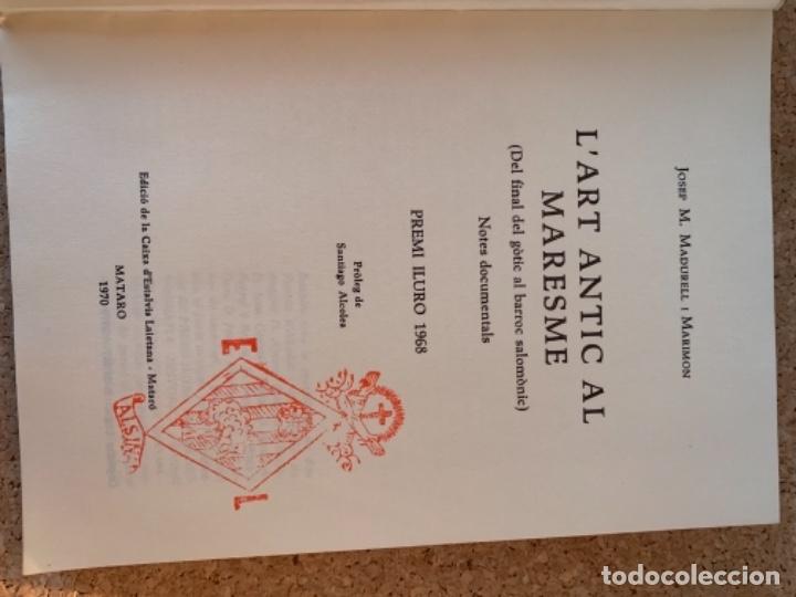 Libros de segunda mano: L&rsquo;art antic al Maresme (bols, 15) - Foto 6