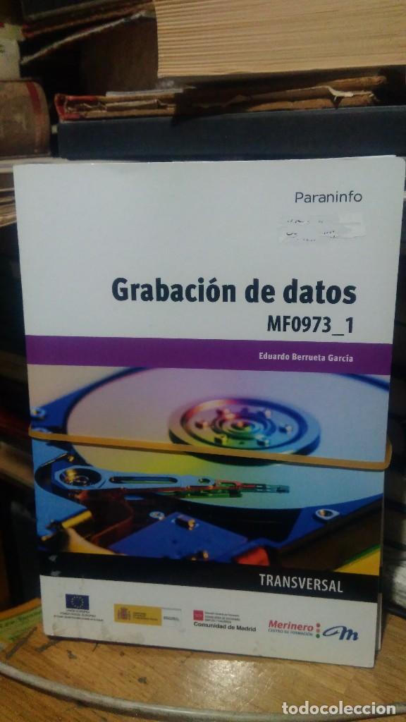 Libros de segunda mano: PARANINFO, GRABACI&Oacute;N DE DATOS GESTI&Oacute;N DE ARCHIVOS, TRANSVERSAL - Foto 1