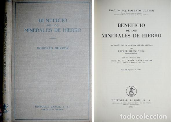 Libros de segunda mano: DURRER, Robert. Beneficio de los Minerales de Hierro. 1956. - Foto 1