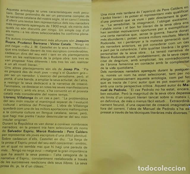 Libros de segunda mano: NARRACIONS CATALANES DEL SEGLE XX - 1973 - Foto 2