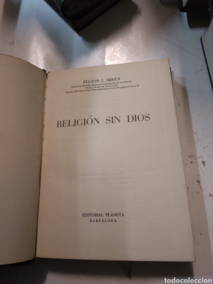 Libros de segunda mano: Fulton J. SHEEN, religi&oacute;n sin Dios, Planeta - Foto 2