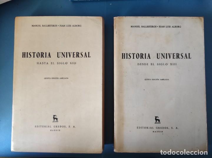 Libros de segunda mano: HISTORIA UNIVERSAL (1) y (2) - Manuel Ballesteros * Juan Luis Alborg - Foto 1