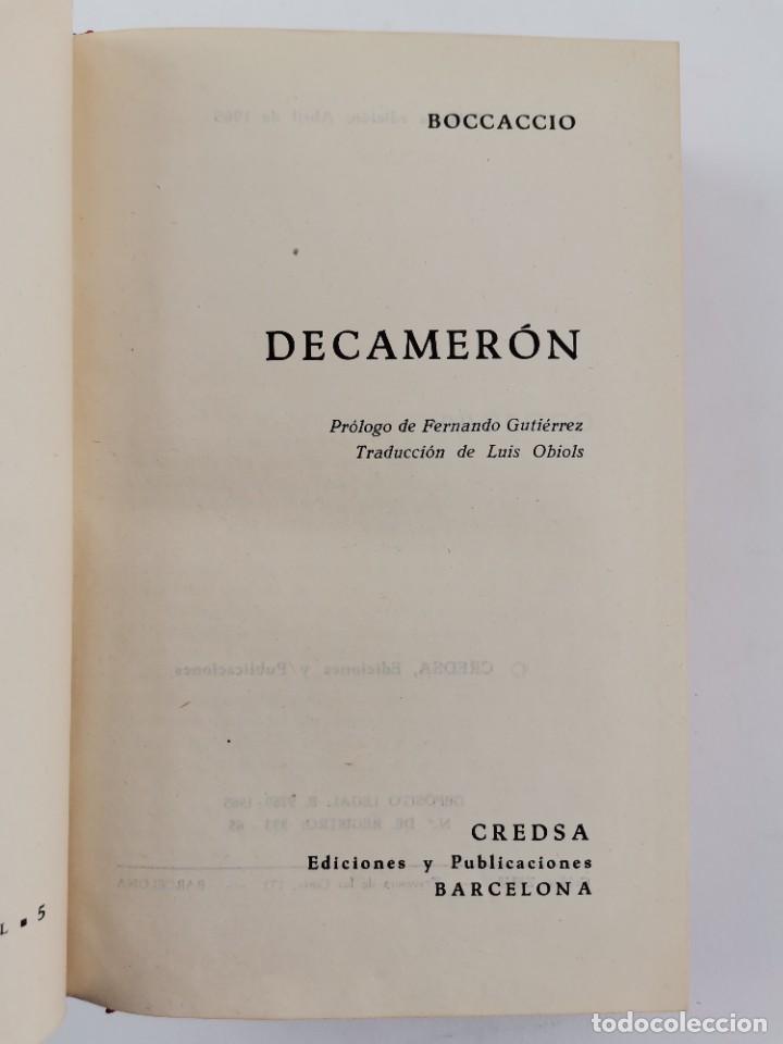 Libros de segunda mano: L-367. DECAMERON, BOCCACCIO. CREDSA PRIMERA EDICION, 1965. - Foto 3