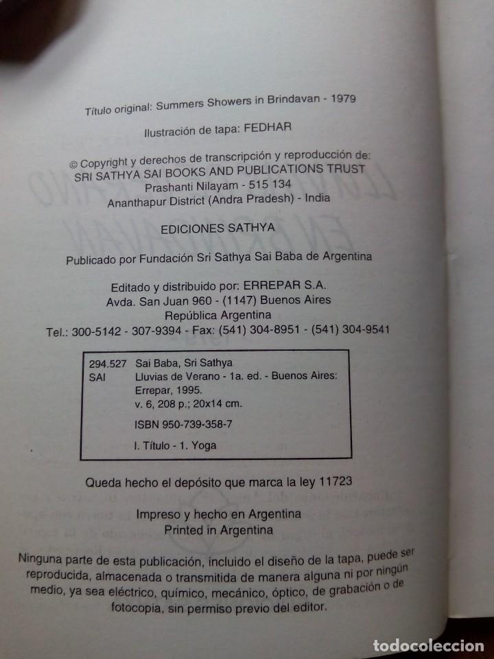 Libros de segunda mano: LLUVIAS DE VERANO. TOMO 6 / SRI SATHYA SAI BABA - Foto 3
