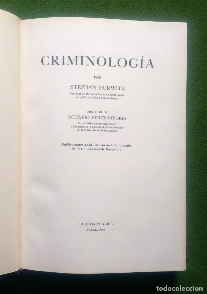 Libros de segunda mano: CRIMINOLOGIA - - Foto 2