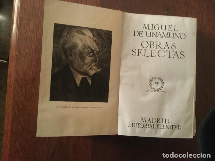 Libros de segunda mano: Obras Selectas de Miguel de Unamuno. - Foto 2