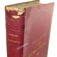 Libros de segunda mano: LIBRO ANTIGUO. REPUBLICA MEXICANA INFORMES Y MANIFIESTOS 1905 TOMO 3. MEXICO, MMFL. Lote 308914348
