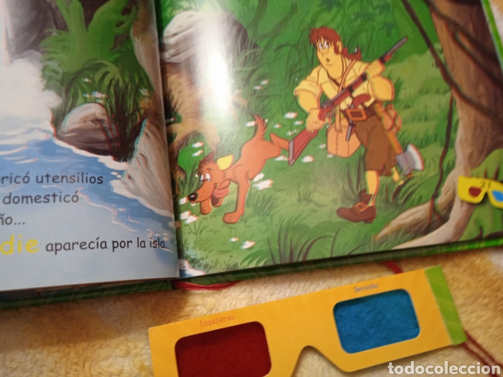 Libros de segunda mano: Robinson Crusoe. Los primeros cl&aacute;sico en 3D. - Foto 3