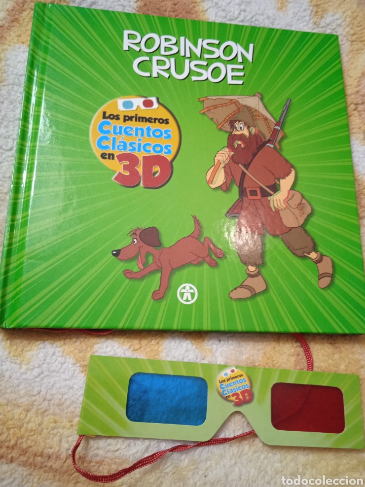 Libros de segunda mano: Robinson Crusoe. Los primeros cl&aacute;sico en 3D. - Foto 1