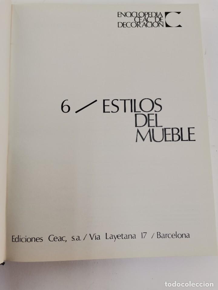 Libros de segunda mano: L-2054. ESTILOS DEL MUEBLE. EDICIONES CEAC. BARCELONA. - Foto 3